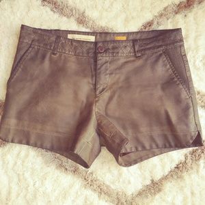 Anthropologie Quilted Vegan Leather shorts 27